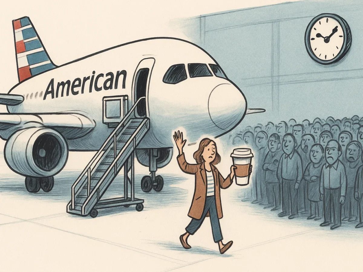 a woman walking towards an airplane