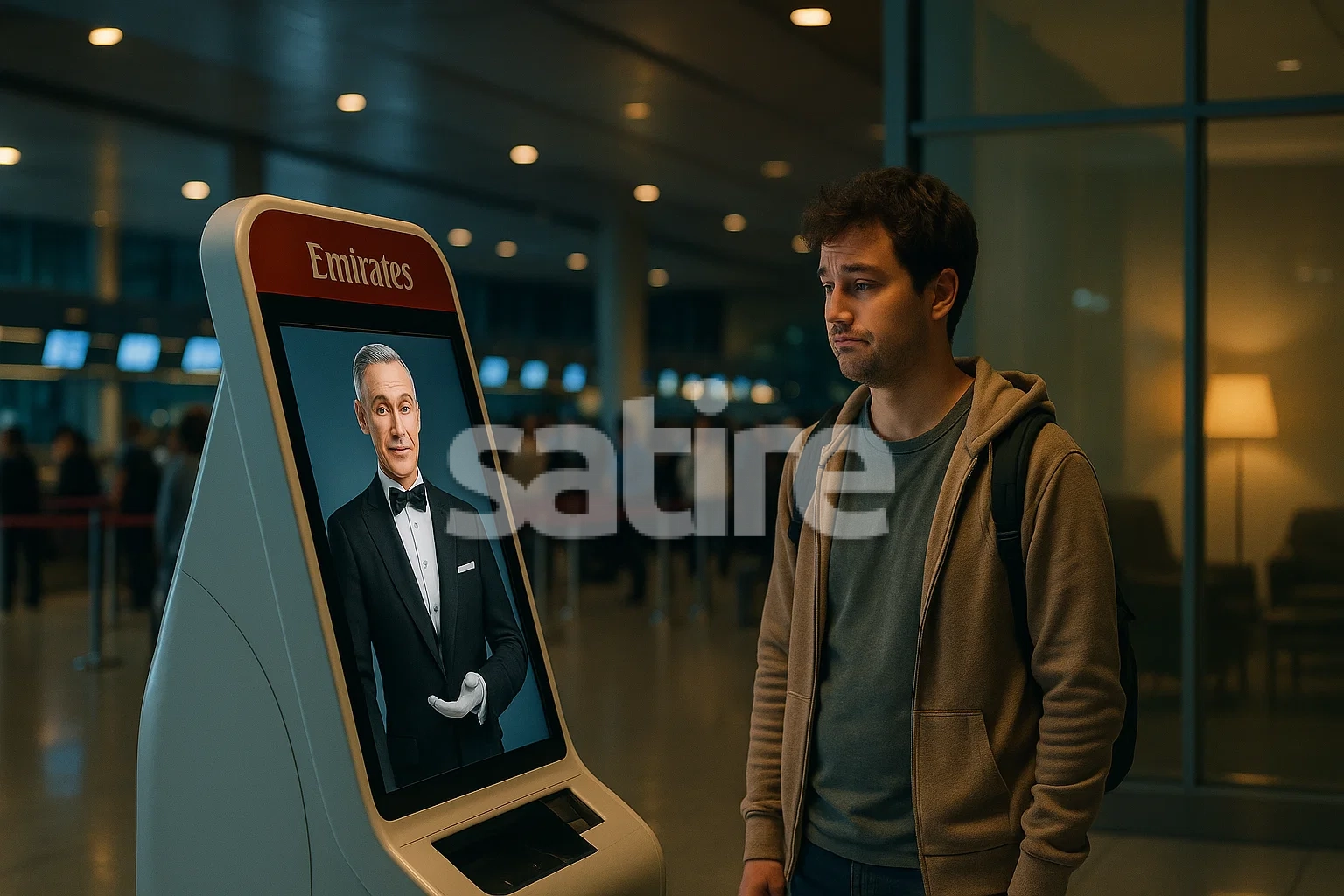 a man standing in front of a screen