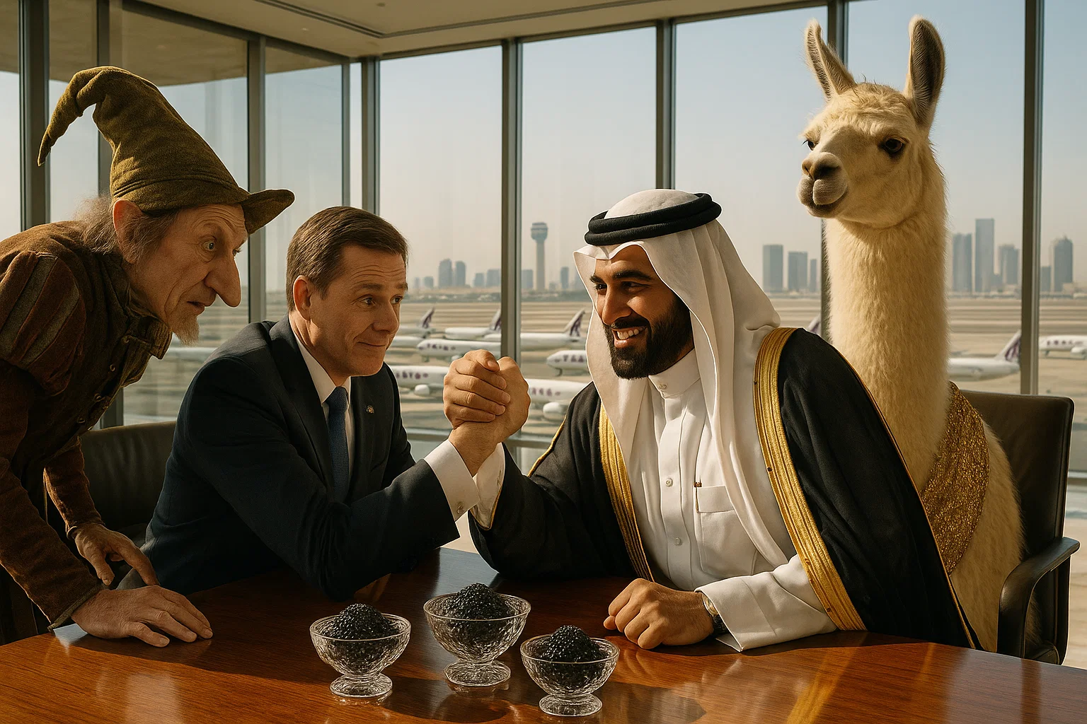 a group of men shaking hands