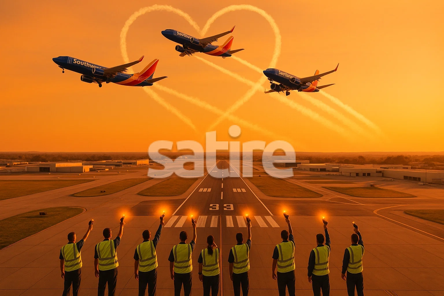a group of people standing in front of airplanes flying in the sky