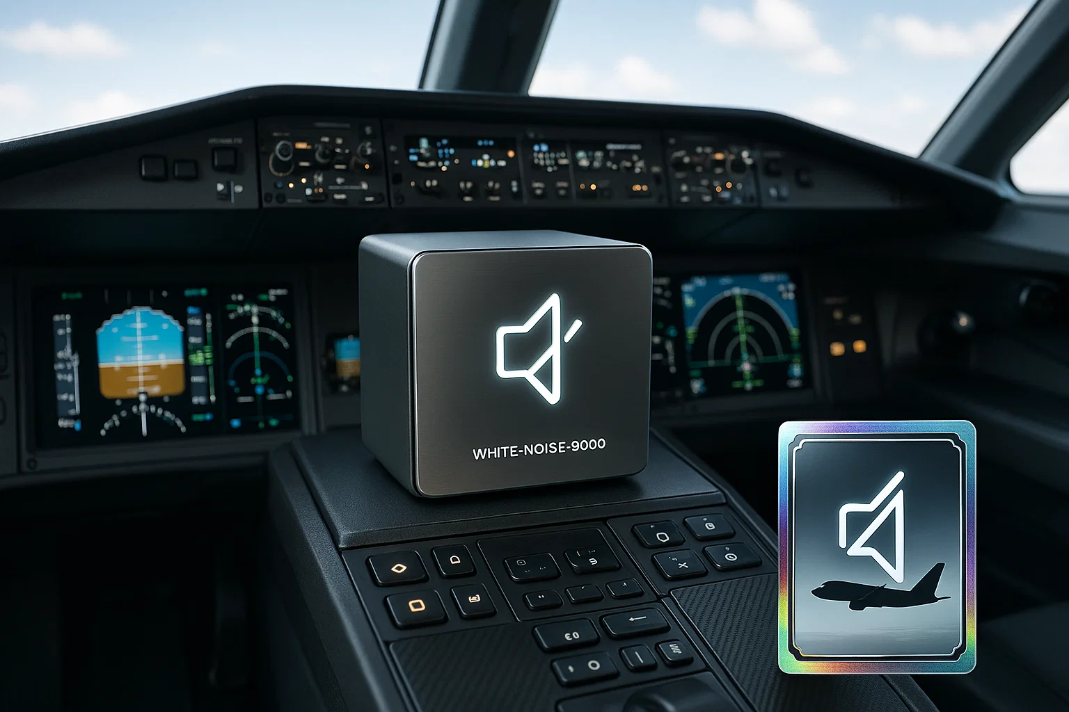 White-Noise 9000 box installed in cockpit