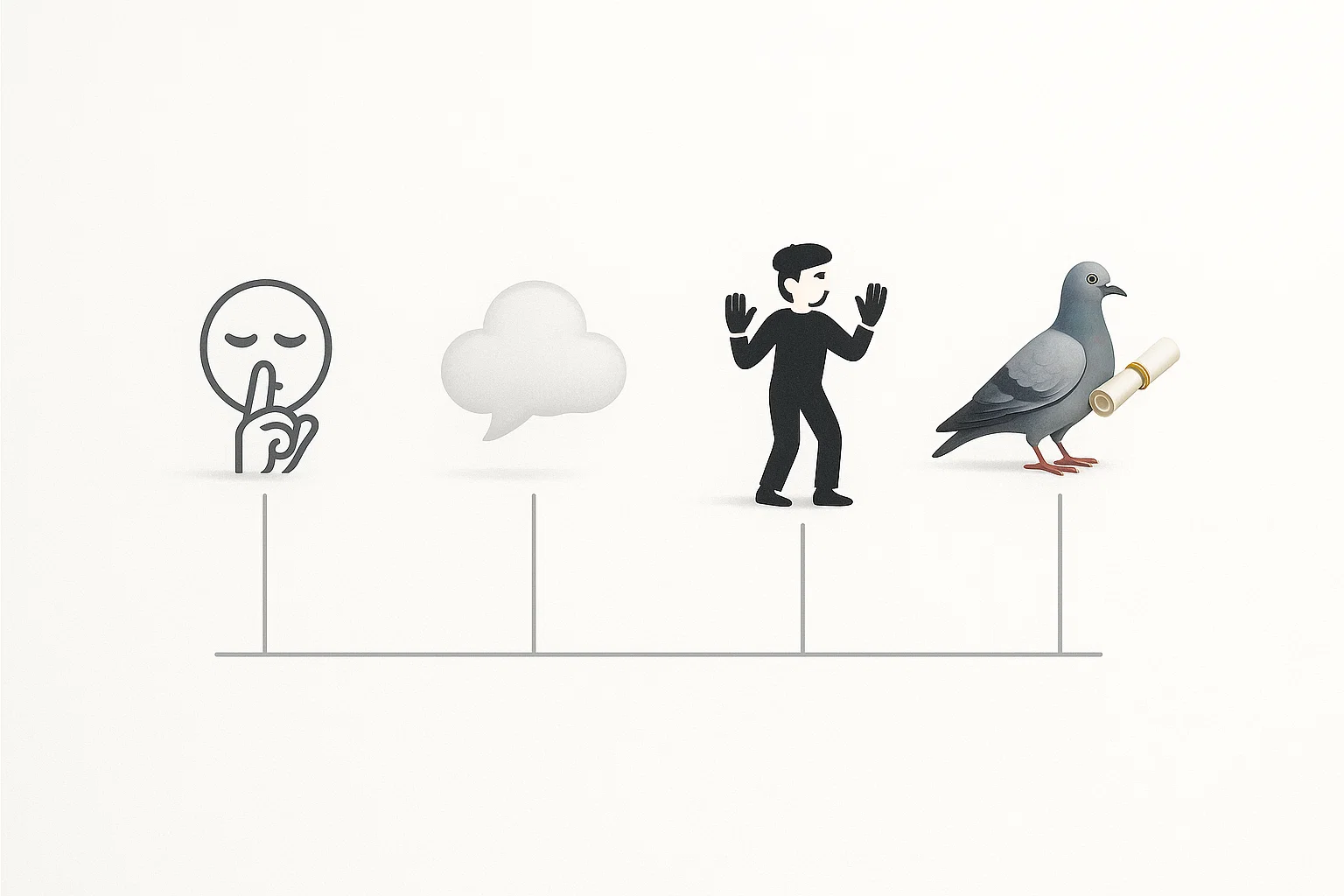 carrier pigeon with tiny flight plan