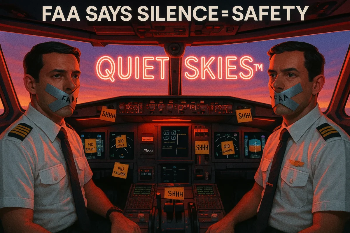 two men in a pilot's cockpit