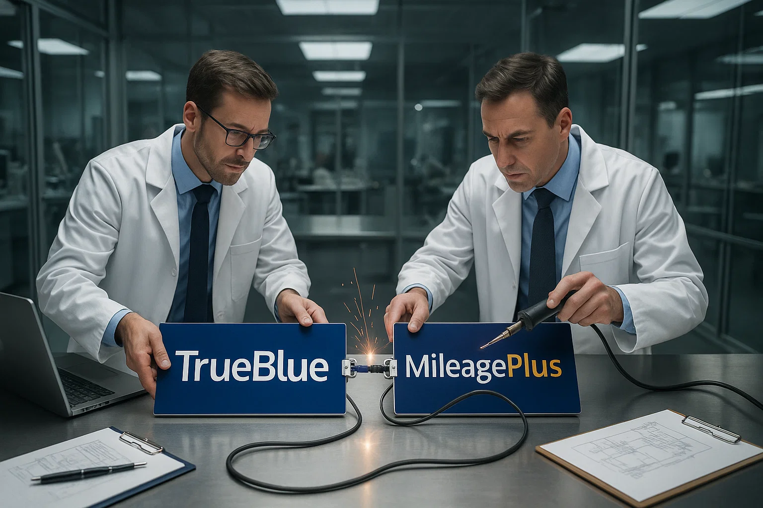 a couple of men in lab coats