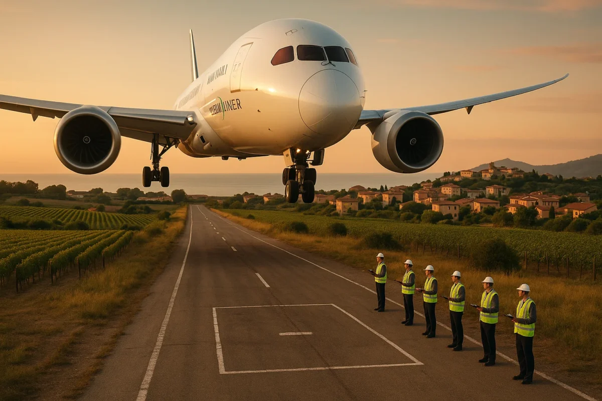 a group of people standing next to a plane