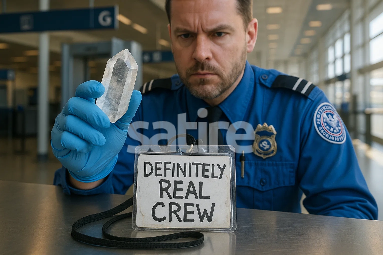 a man in uniform holding a crystal