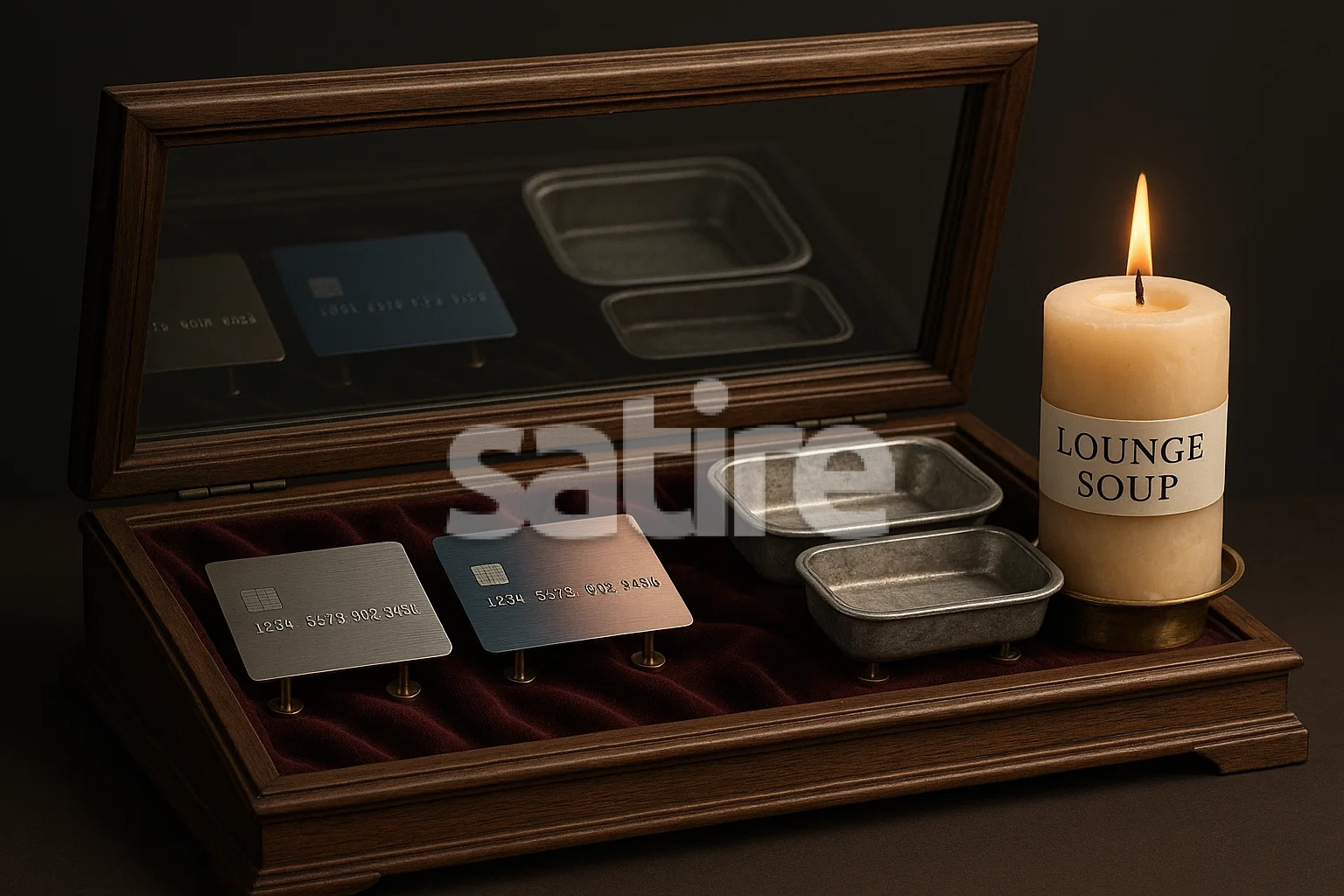 a candle next to a box