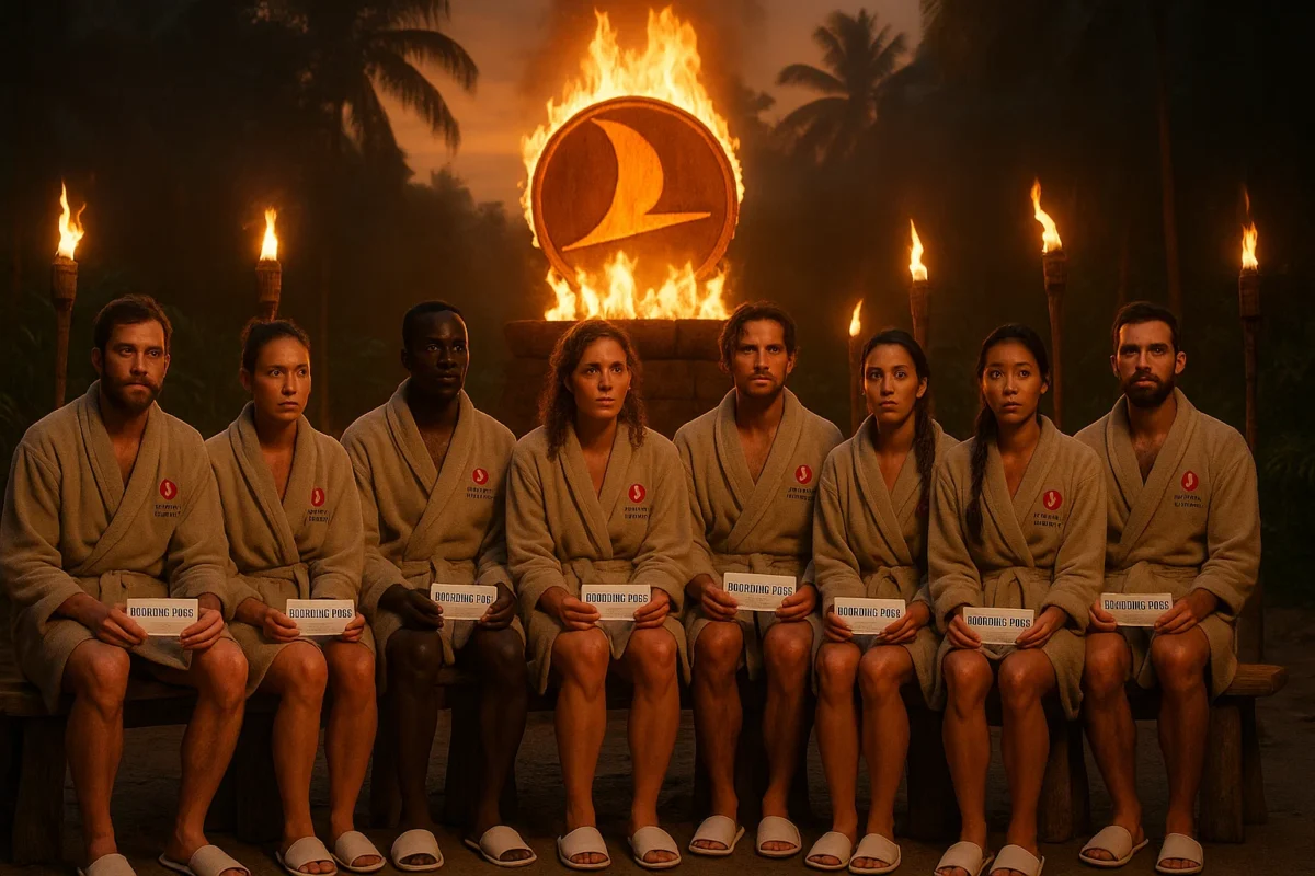 a group of people sitting in front of a fire