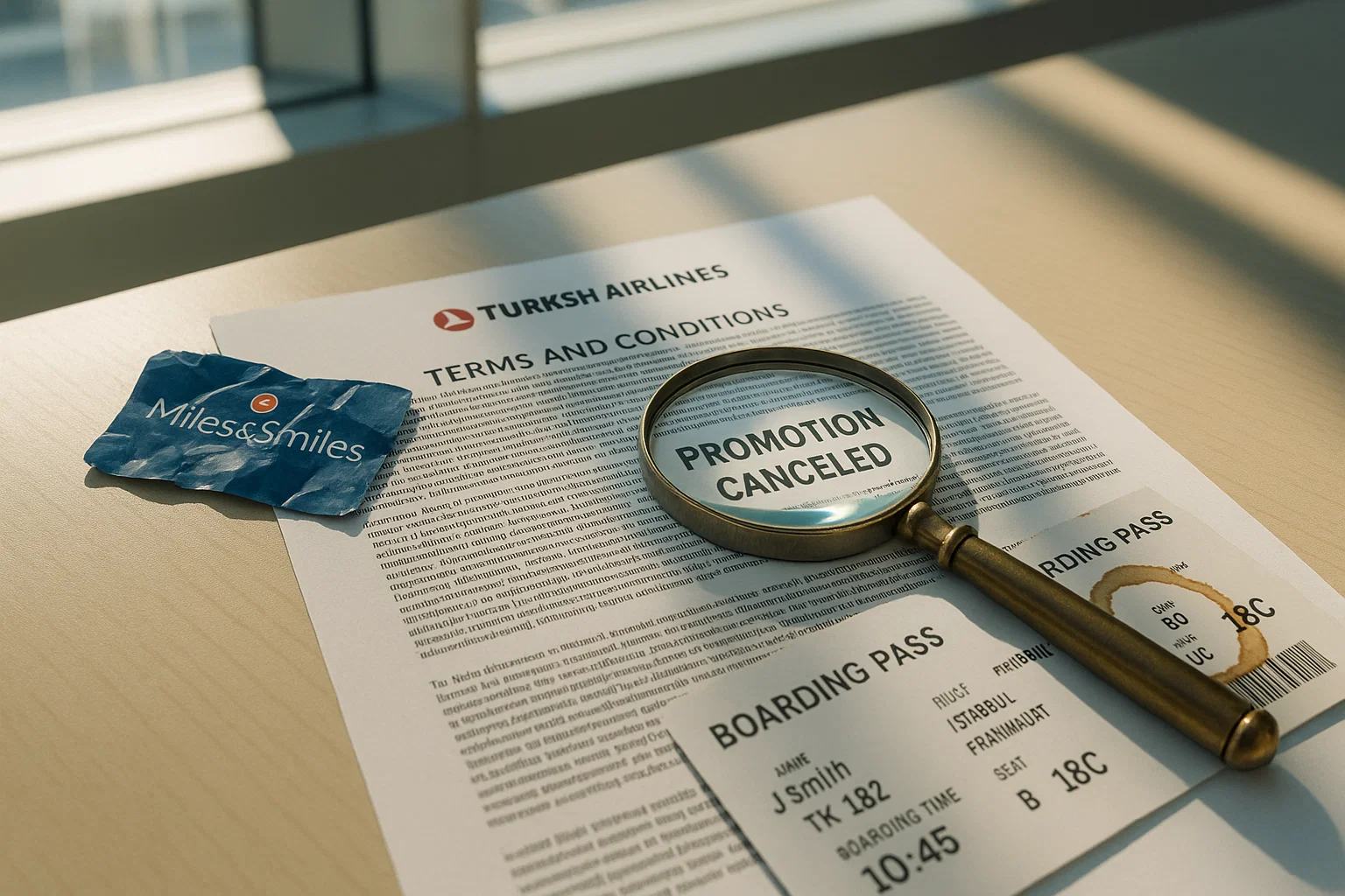 a magnifying glass on a piece of paper